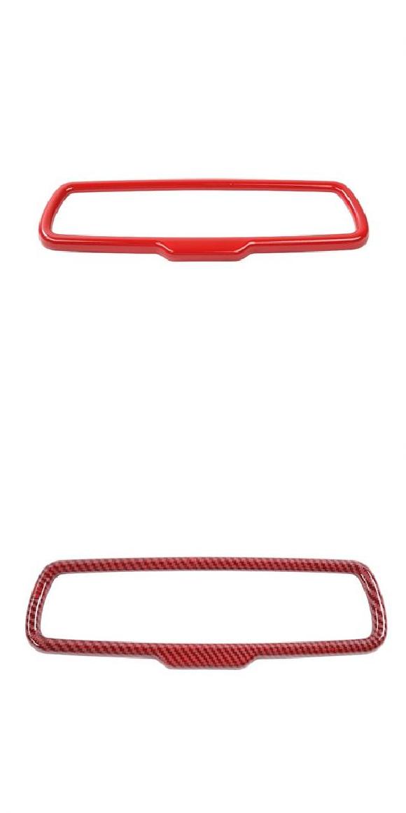 室内装飾 モールディング 当てはめる: ダッジ/DODGE チャレンジャー 下穿き バックミラー 鏡鑑 ひな型 かざり付ける 取りまかなう ステッカー ダッジ/DODGE チャレンジャー 2015〜 赤いこと・赤いこと炭素 AL-RR-2987 AL