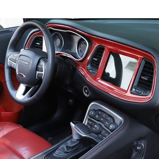 インテリア アクセサリー 適用: ダッジ/DODGE チャレンジャー センター コンソール ダッシュボード 装飾 カバー ダッジ/DODGE チャレンジャー 2015〜 レッドカーボン・カーボン調 AL-RR-3086 AL_4