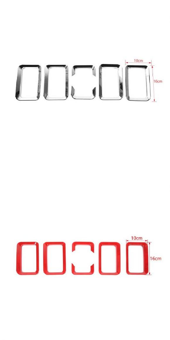 フロント グリル ヘッドライト 装飾 カバー ステッカー キット 適用: スズキ ジムニー 2019 2020 2021 2022 アクセサリー クローム グリル・レッド グリル AL-RR-3110 AL