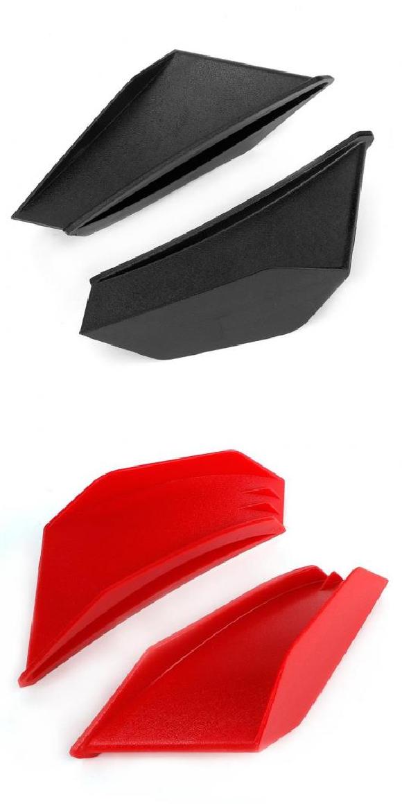ユニバーサル オートバイ ウイングレット 空力 ウイング キット スポイラー 適用: ヤマハ スズキ カワサキ ホンダ NMAX AEROX 155 PCX VARIO CBR スクーター ブラック・レッド AL-RR-5982 AL