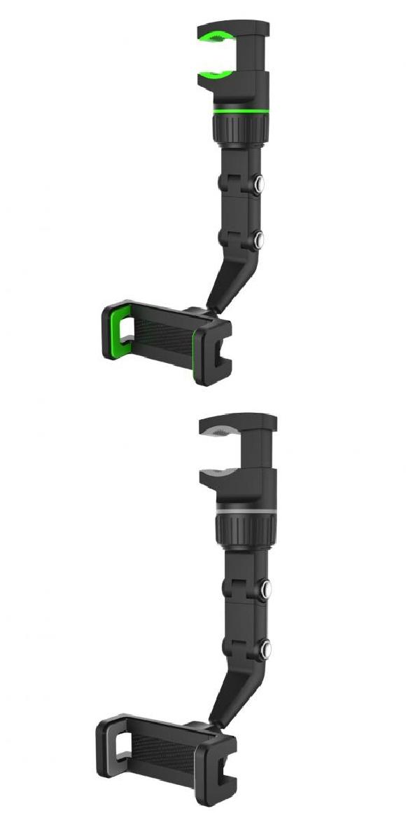 AL ユニバーサル 携帯電話 スタンド バックミラー ミラー マウント 電話 ホルダー スマートフォン グリーン・グレー AL-RR-5999の通販は 5,226円