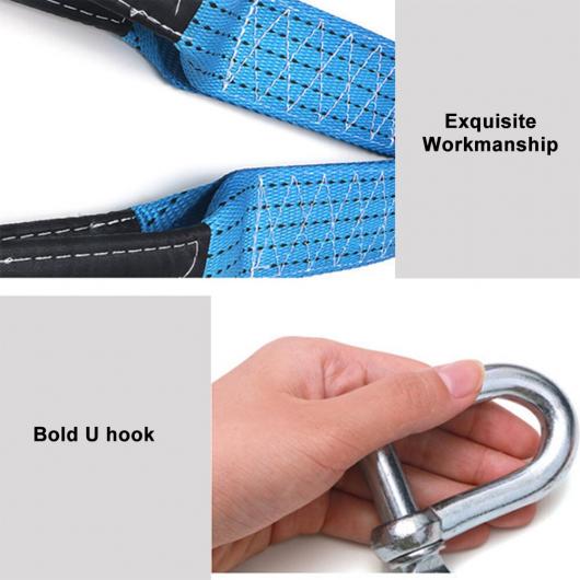 3M-5M 8トン 牽引 ロープ ベルト ケーブル U-フック シャックル ハイ ナイロン オート エマージェンシー ベルト 反射 ストリップ タイプ003 AL-RR-6300 ALの通販は