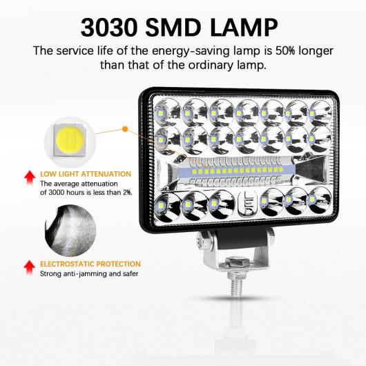 4-7インチ 7200LM 12V 24V 54-204W LED ライト オフロード スポット 投光ランプ LED ワーク ライト 適用: トラック ボート トラクター 4X4 ATV ヘッドライト 108W 1ピース 4000LM AL-RR-6566 AL_3
