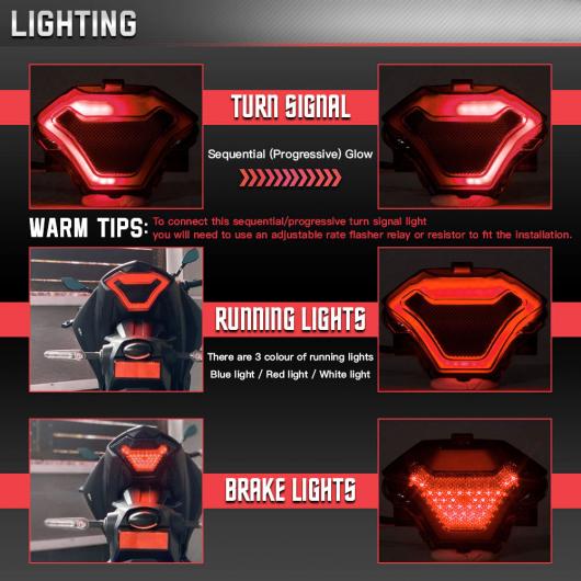 オートバイ LED テール ダイナミック インジケータ LED オートバイ