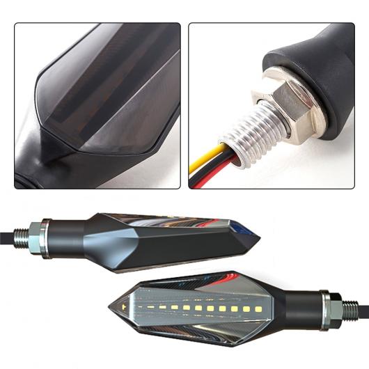 AL 12V ユニバーサル オートバイ LED ターンシグナルライト 流れる ウィンカー インジケーター シーケンシャル 12V テール 2ピース AL-RR-6782_3