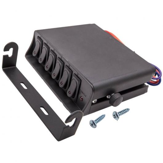 ユニバーサル 80A ロッカー スイッチ ボックス ストロボ レッド ライト 6 スイッチ パネル AL-SS-2251 AL_2