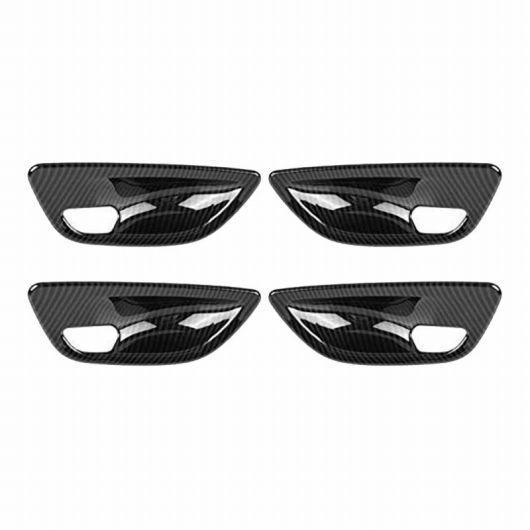 4ピース カーボンファイバー インテリア ドア ハンドル ボウル カバー トリム 適用:- BMW 5シリーズ F10 2011 - 2016 AL-SS-2758 ALの通販は 14,068円