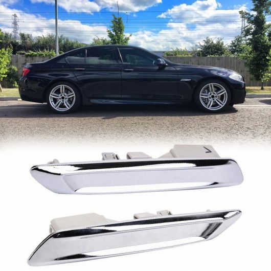フロント 左 ＆ 右 クローム フェンダー トリム モールディング 適用:- BMW F10 F11 528i 535i 51137336645 51137336646 AL-SS-3010 AL