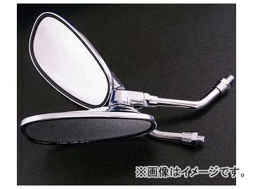 2輪 アルバ オーバルクロムメッキミラー 逆ネジ10mm（鏡面：115mm） 品番：101-042 入数：左右セット JAN：4560312927090