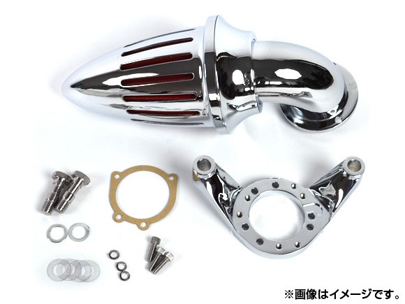 AP エアクリーナーキット クローム 砲弾型 ハーレー CVキャブレター Delphi V-twin AP-A228B-CR 2輪