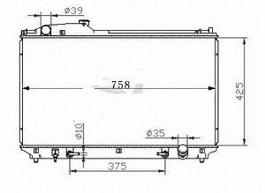 ラジエーター トヨタ セルシオ UCF30/31 3UZ-FE AT車用 2000年08月〜 AP-AC.407.1327_1