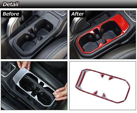 カップホルダーカバー ジープ ラングラー JL20L/JL36L/JL36S 2018年10月〜 ブルー ABS製 AP-IT2423-BLの通販は