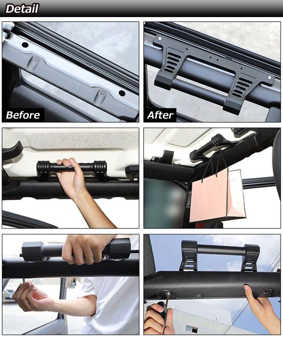 ルーフアシストグリップ ジープ グラディエーター JT 2021年11月〜 タイプ2 アルミ合金製 入数：1セット(2個) AP-IT2694-T2の通販は