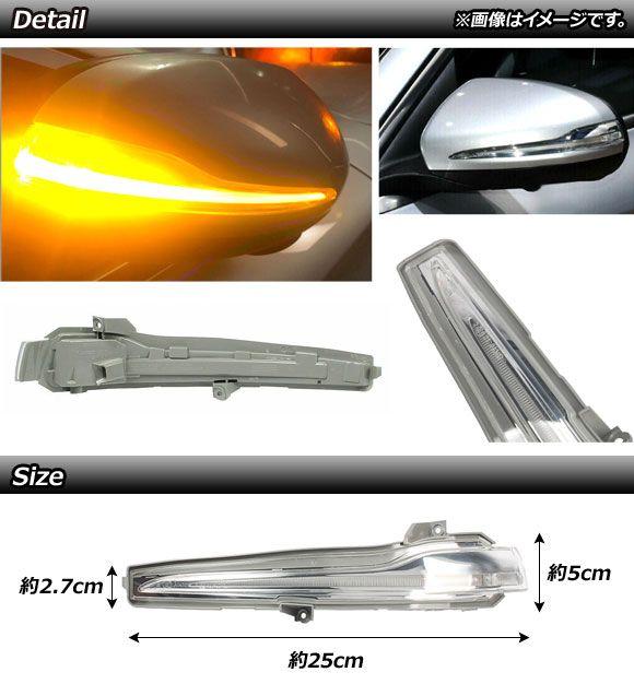 LEDドアミラーウインカーレンズ メルセデス・ベンツ Sクラス W222 2013年10月〜 クリア 入数：1セット(2個) AP-LL207_1