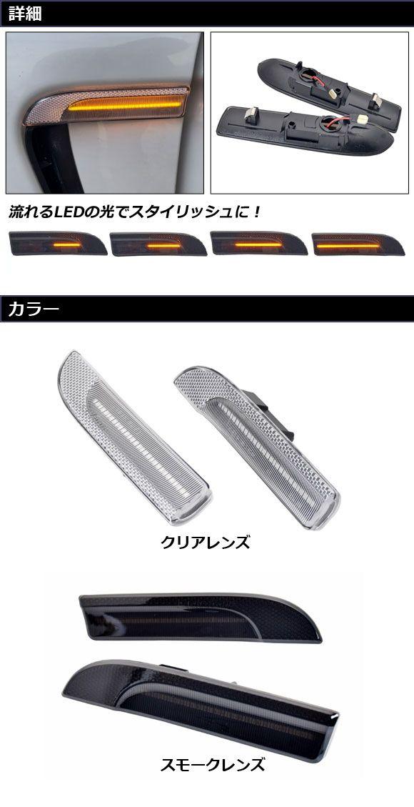 LED流れるサイドマーカー ポルシェ パナメーラ 970 2009年03月〜2016年07月 スモークレンズ 入数：1セット(左右) AP-LL545-SM_1