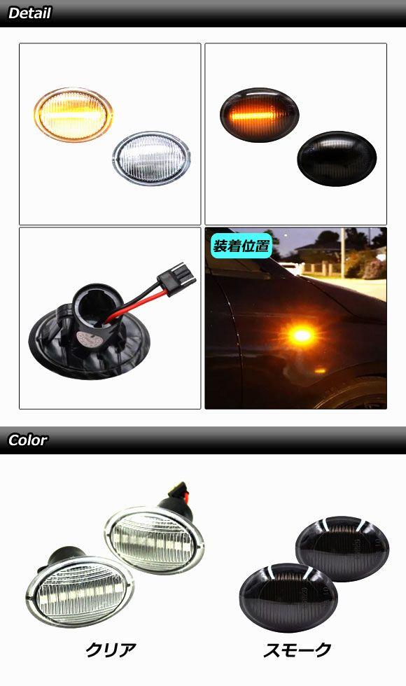 LEDサイドマーカー フィアット 500C 312 2009年07月〜2024年04月 クリアレンズ 入数：1セット(2個) AP-LL644-CL_1