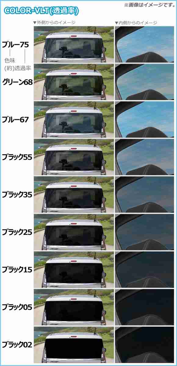 カーフィルム 日産 三菱 ルークス eKスペース/eKクロススペース/デリカミニ B40A/BA1 B34A/B35A/B37A/B38A  フロントドアセット NC UV 高｜au PAY マーケット