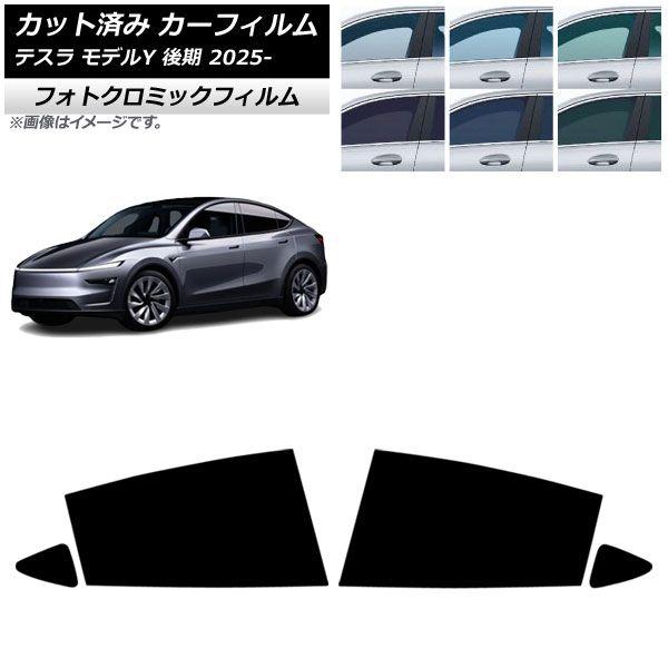 カーフィルム テスラ モデルY 後期 2025年03月〜 リアドアセット フォトクロミック ブルー7025 AP-WFPM0505-RD