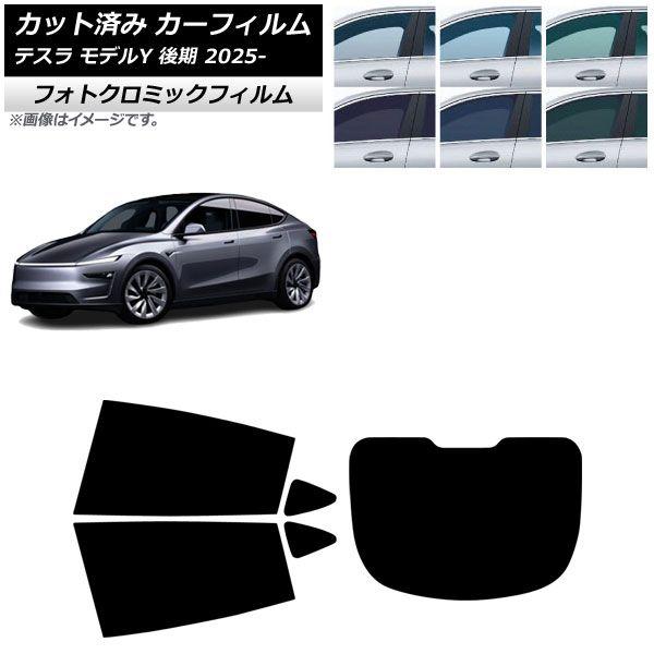 カーフィルム テスラ モデルY 後期 2025年03月〜 リアセット(1枚型) フォトクロミック グリーン7520 AP-WFPM0505-RDR1