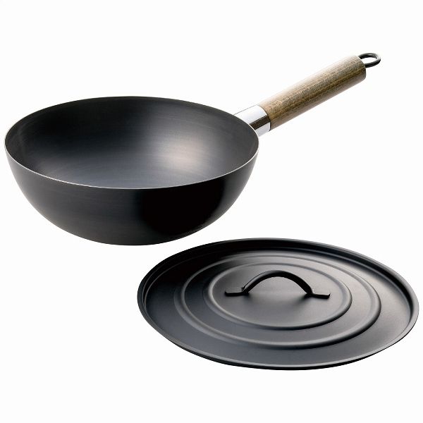 アウトドア用中華鍋 23cm 蓋付 IRCN1/570889(1122-027)