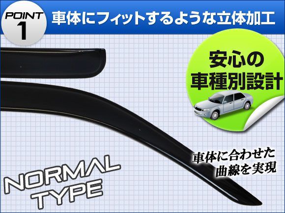 サイドバイザー ニッサン NV350キャラバン E26型 2012年〜 APSVC098 入数：1セット(2枚)