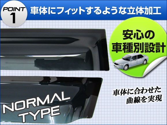 サイドバイザー トヨタ ランドクルーザープラド90 RZJ90W/RJZ95W/KZJ90W/KZJ95W/KDJ90W/KDJ95W/VZJ90W/VZJ95W 1996年〜2003年 AP-SVTH-T67 入数：1セット(4枚)_1
