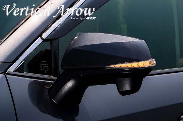 AVEST VerticalArrow ドアミラーウインカー ブロンズGD×ホワイトLED 純正風スイッチ付 AV-011-RAV4-W-P＋AV-SW-LED-FLOW トヨタ RAV4 MX