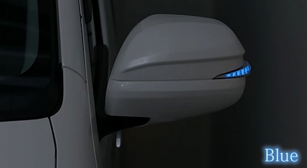 AVEST VerticalArrow ドアミラーウインカー クローム×ブルーLED 塗装済 トヨタ ハイエース/レジアスエース 200系 選べる9塗装色 AV-017-B
