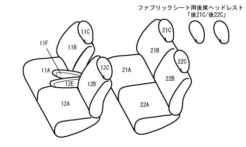 ベレッツァ カジュアルG シートカバー スバル ダイハツ シフォン シフォンカスタム タント タントカスタム LA650F LA660F LA650S LA660S ベースカラー D855_8