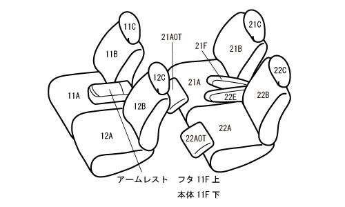 ベレッツァ カジュアル シートカバー マツダ スズキ フレアワゴンカスタムスタイル スペーシアカスタム MM54S MM94S MK54S MK94S ベースカラー S6012_8