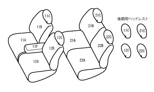 ベレッツァ アクシス シートカバー 日産 スズキ モコ MRワゴン MG33S MF33S 等 ベースカラー S613_9