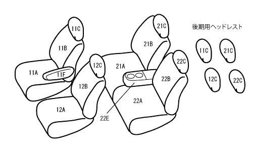ベレッツァ プレミアム シートカバー NV100クリッパー ミニキャブバン スクラム エブリイ 64系 ナチュラルギャザー PVC 選べる9カラー S629_7
