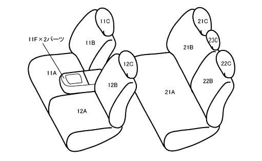 ベレッツァ ヴィンテージスタイル シートカバー トヨタ bB QNC20 QNC21 QNC25 2011年11月〜2016年07月 チェスターフィールド 選べる7カラー T000_8