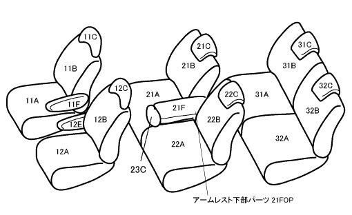 ベレッツァ ヴィンテージスタイル シートカバー トヨタ ウィッシュ ZNE10G ZNE14G 2005年09月〜2007年05月 チェスターフィールド 選べる7カラー T005_8