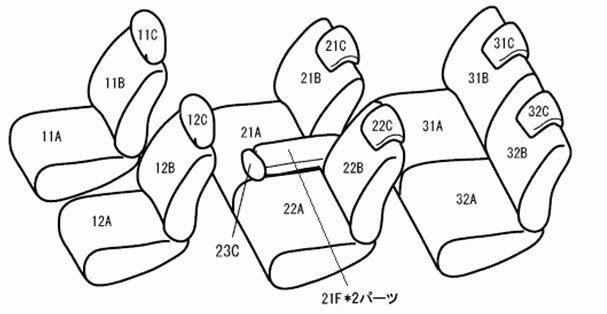 ベレッツァ ヴィンテージスタイル シートカバー トヨタ ヴァンガード ACA33W GSA33W 2007年08月〜2008年08月 チェスターフィールド 選べる7カラー T308_8