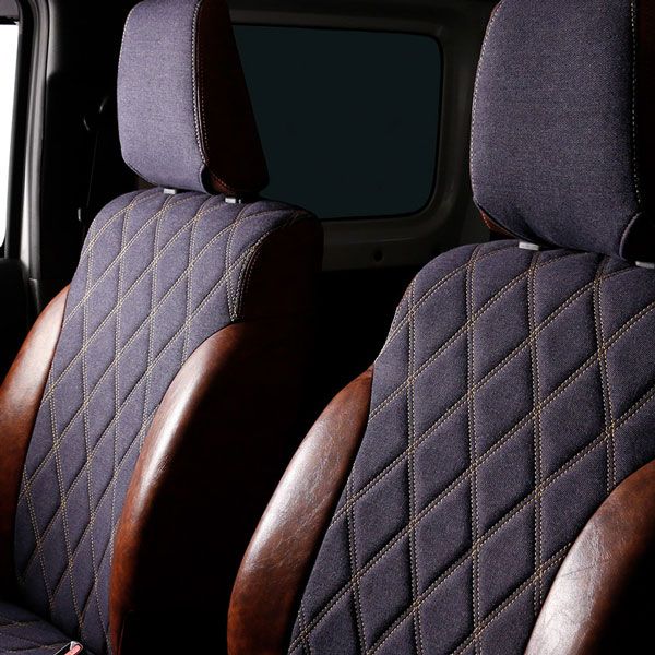 ベレッツァ ヴィンテージデニム シートカバー 日産 セレナ C28 FC28 FNC28 GC28 GFC28 NC28 2022年12月〜 ダイア 選べる7カラー 選べる2生地カラー N4002