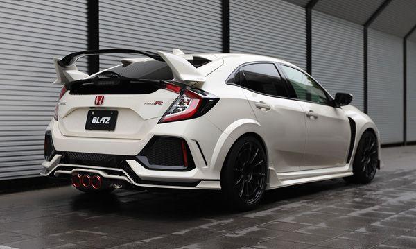 ブリッツ/BLITZ NUR-SPEC CUSTOM EDITION マフラー ホンダ シビックタイプR FK8 K20C 2017年09月〜 カーボンレッド(CR) 63174C