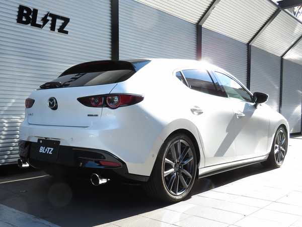 ブリッツ/BLITZ NUR-SPEC CUSTOM EDITION マフラー マツダ MAZDA3 FASTBACK BP8P S8-DPTS ディーゼル車専用2WD専用 2019年05月〜 鏡面仕