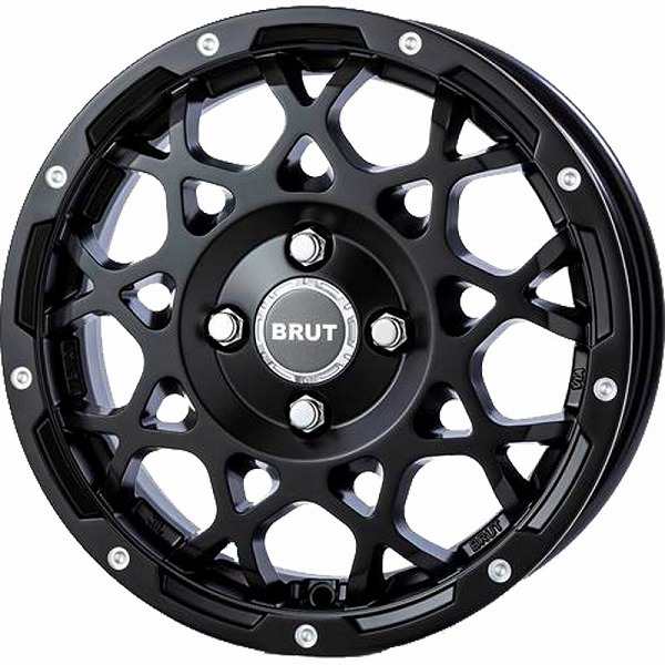 BRUT BR-55 ホイール ミルドサティンブラック 14インチ×5.0J ＋35 4H100