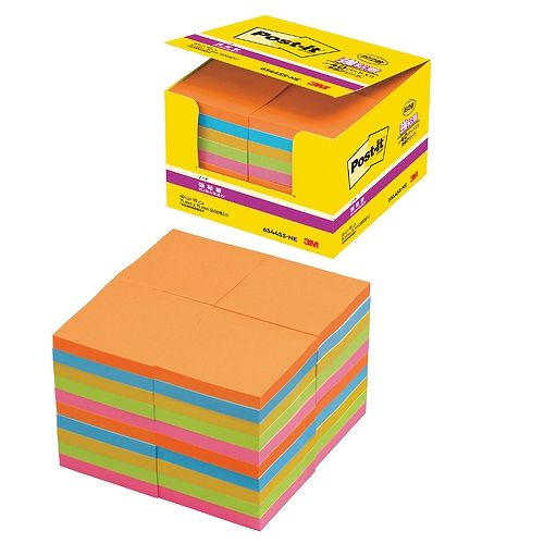スリーエム(3M) ポストイット 強粘着ノート 多色アソート 75×75mm 入数：1パック(40パッド) 6544SS-NE(20013)