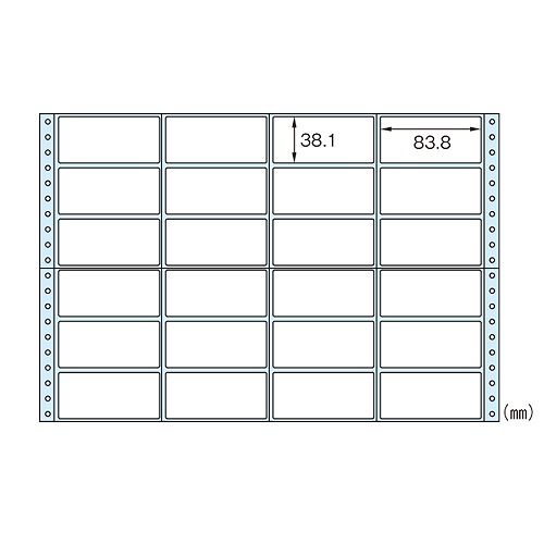 ヒサゴ ドットプリンタ用ラベル タック24面(2400片) 入数：1パック(100枚) GB250(01780)
