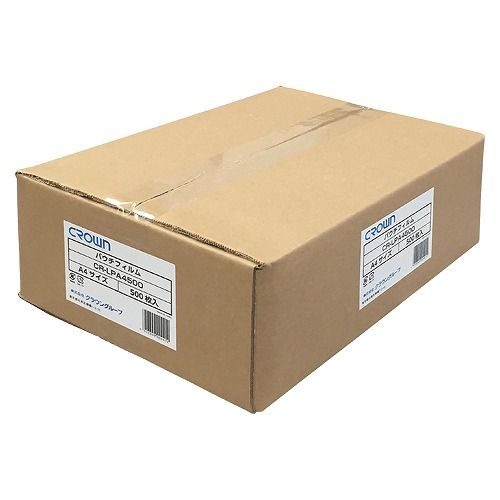 クラウン パウチフィルム A4 入数：1箱(500枚) CR-LPA4500(52407)