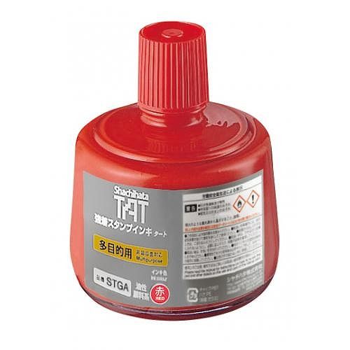 シヤチハタ 強着スタンプインキ タート 赤 大 多目的用 STGA-3-R(42611)
