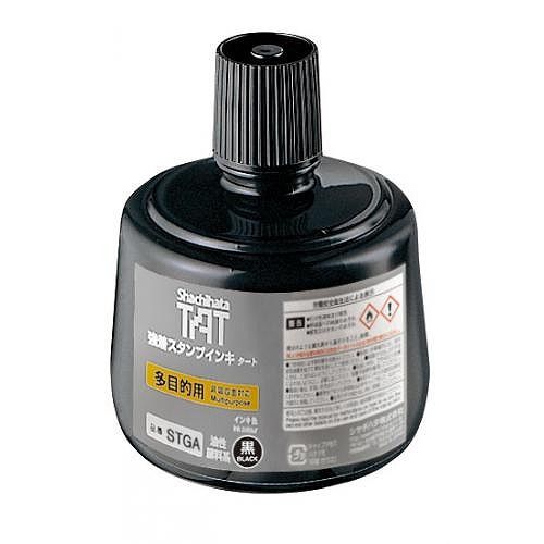 シヤチハタ 強着スタンプインキ タート 黒 大 多目的用 STGA-3-K(42610)