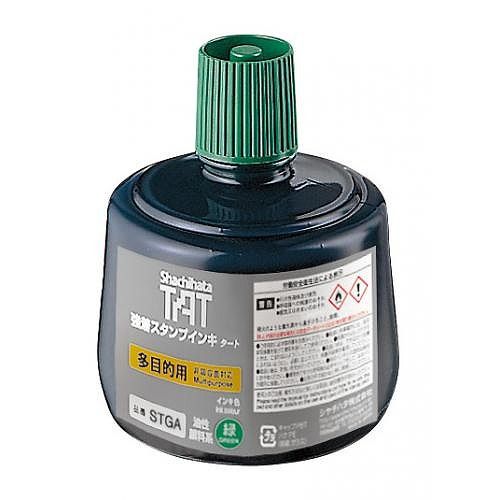シヤチハタ 強着スタンプインキタート(速乾性多目的用) 大瓶 330ml 白 STSGA-3-W 1個 シヤチハタ 強着スタンプインキ タート 緑 大 多目的用 STGA-3-G(42613