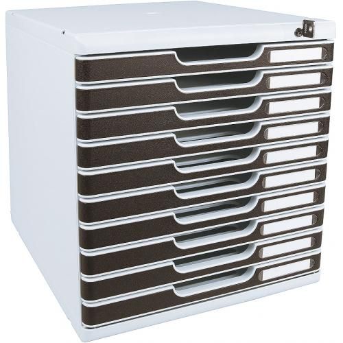 Exacompta モデュローレターケース ライトグレー/ブラック 10段 332014D(27631)