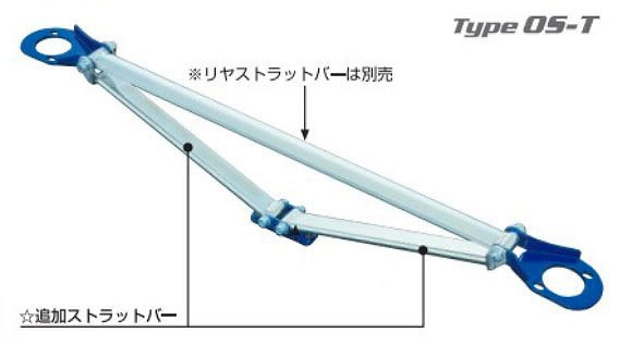 クスコ ストラットバー リア 三菱 ランサーエボリューション 9 CT9A 4G63 4WD 2005年03月〜2006年07月 Type OS-T 564 544 A