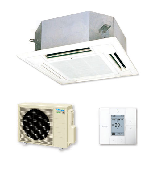 ダイキン Eco ZEAS 業務用エアコン フレッシュホワイト 天井埋込カセット型 マルチフロータイプ(ショーカセ) P56形 2.3馬力 三相200V ワイヤード SZRN56BYTの通販は