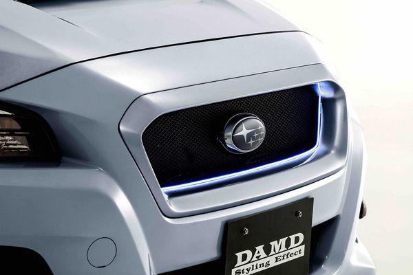 ダムド/DAMD ライトニンググリル スバル レヴォーグ VMG/VM4 アプライドA〜C型 2014年06月〜 塗装済 LED有 選べる6塗装色 選べる2LEDカラー