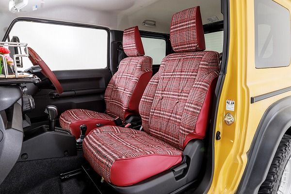 ダムド/DAMD little G. TRADITIONAL シートカバー スズキ ジムニー/ジムニーシエラ JB64/JB74 2018年07月〜 ワインレッドの通販は